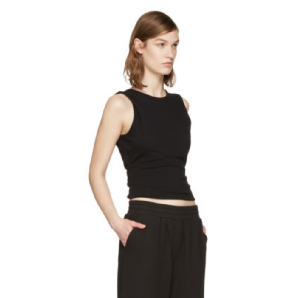 T by Alexander Wang Black Open Back Twist Tank - Picture 9 of 9